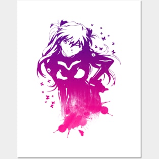 Girl Abstract - Purple Posters and Art